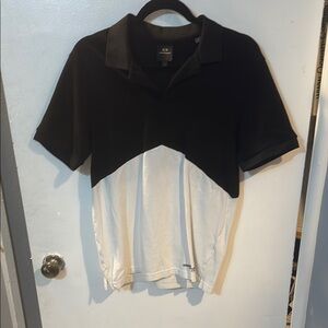 Armani exchange  Black and White Polo Shirt